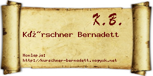 Kürschner Bernadett névjegykártya